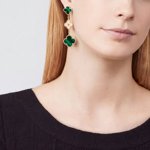Magic Alhambra Verdure 3 Motif Earrings