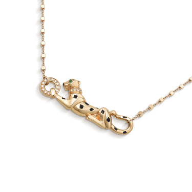 Panthère Spotted Reclining Panther Necklace