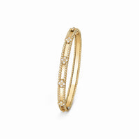 Perlee Clovers Delicate Bangle