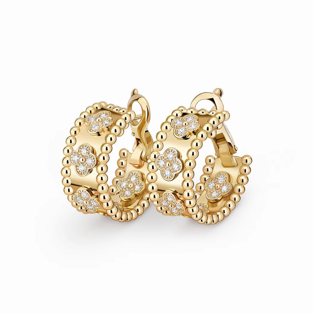 Perlee Clovers Jardin Hoop Earrings