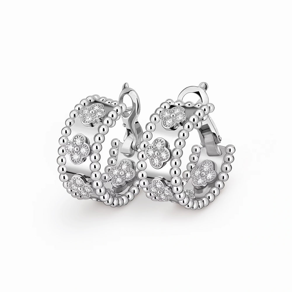 Perlee Clovers Jardin Hoop Earrings