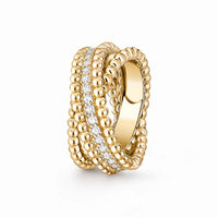 Perlee Signature Beaded Pave Ring
