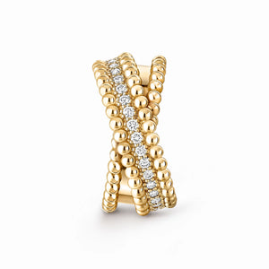 Perlee Signature Beaded Pave Ring