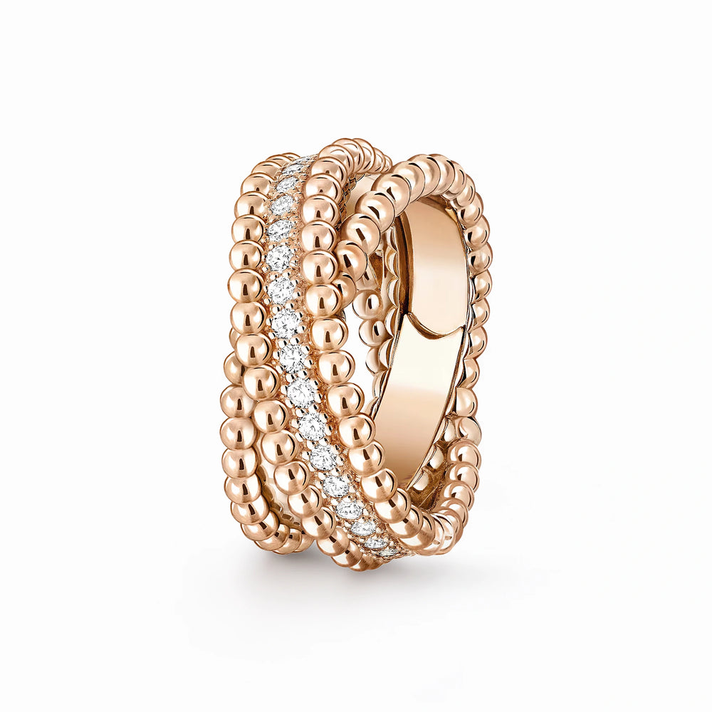 Perlee Signature Beaded Pave Ring