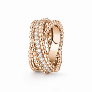 Perlee Signature Beaded Pave Ring