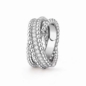 Perlee Signature Beaded Pave Ring