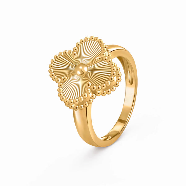 Perlee Soleil Fleuri Motif Ring