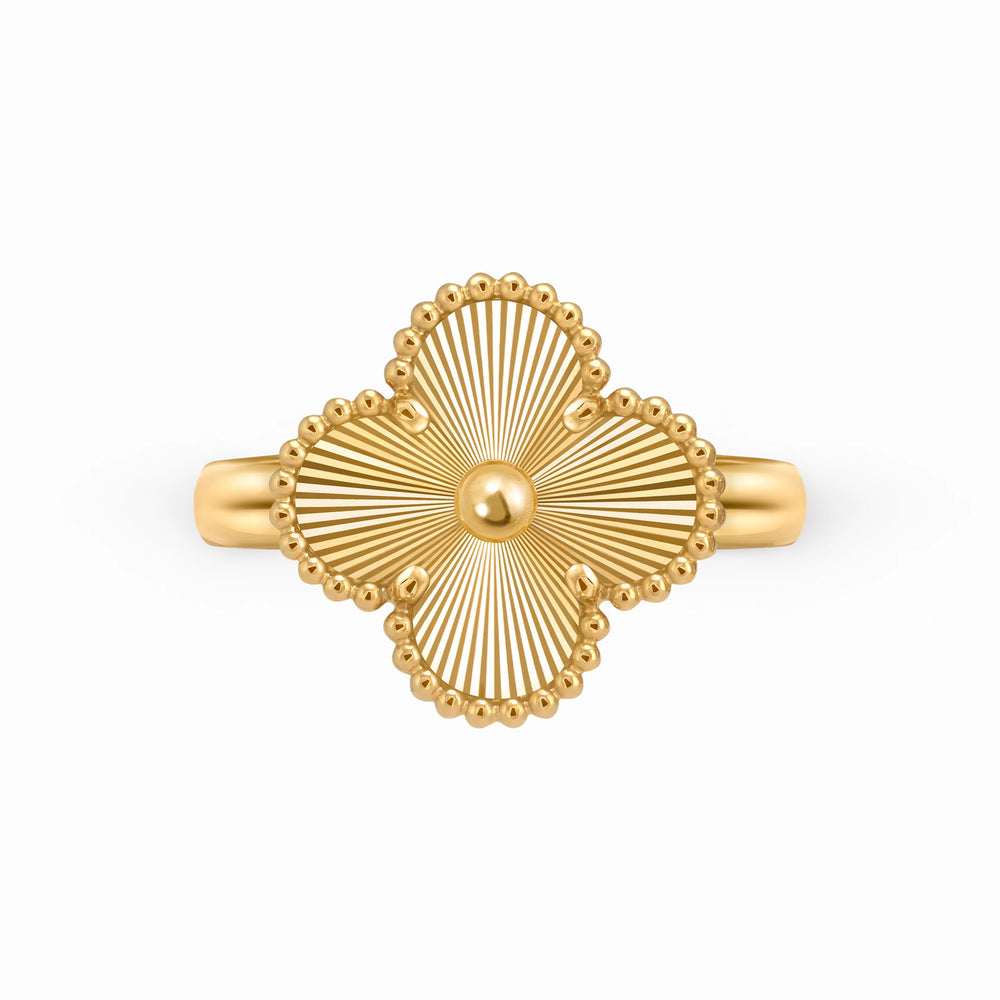 Perlee Soleil Fleuri Motif Ring