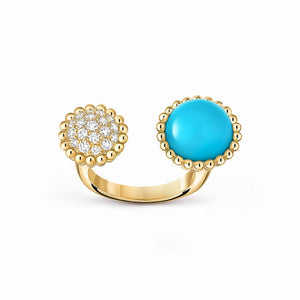Perlee Turquoise Celestial Duo Ring