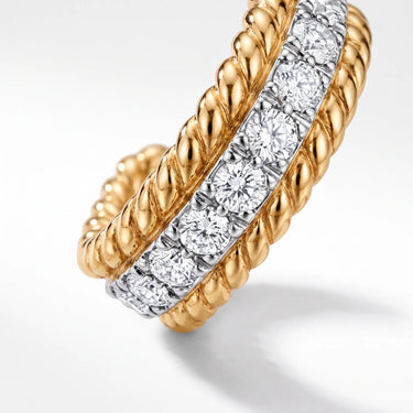 Rope Radiance Huggie Earrings