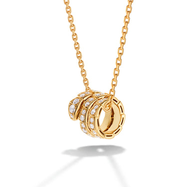 Serpenti Pave Coil Necklace