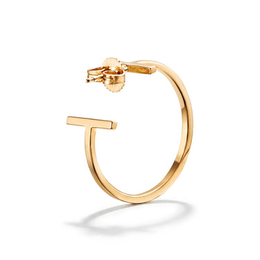T Hoop Geometric Statement Earrings