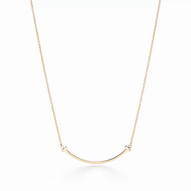 T Smile Arc Pendant Necklace