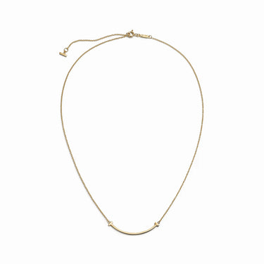 T Smile Arc Pendant Necklace