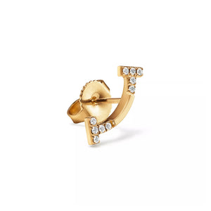 T Smile Mini Paved Earrings