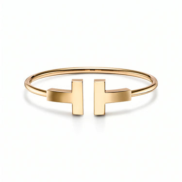 T Wide Wire Cuff Bracelet