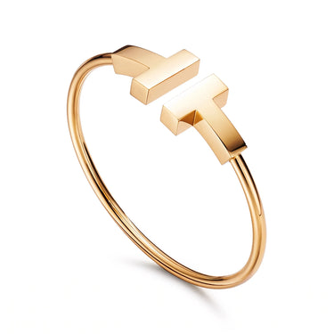 T Wide Wire Cuff Bracelet