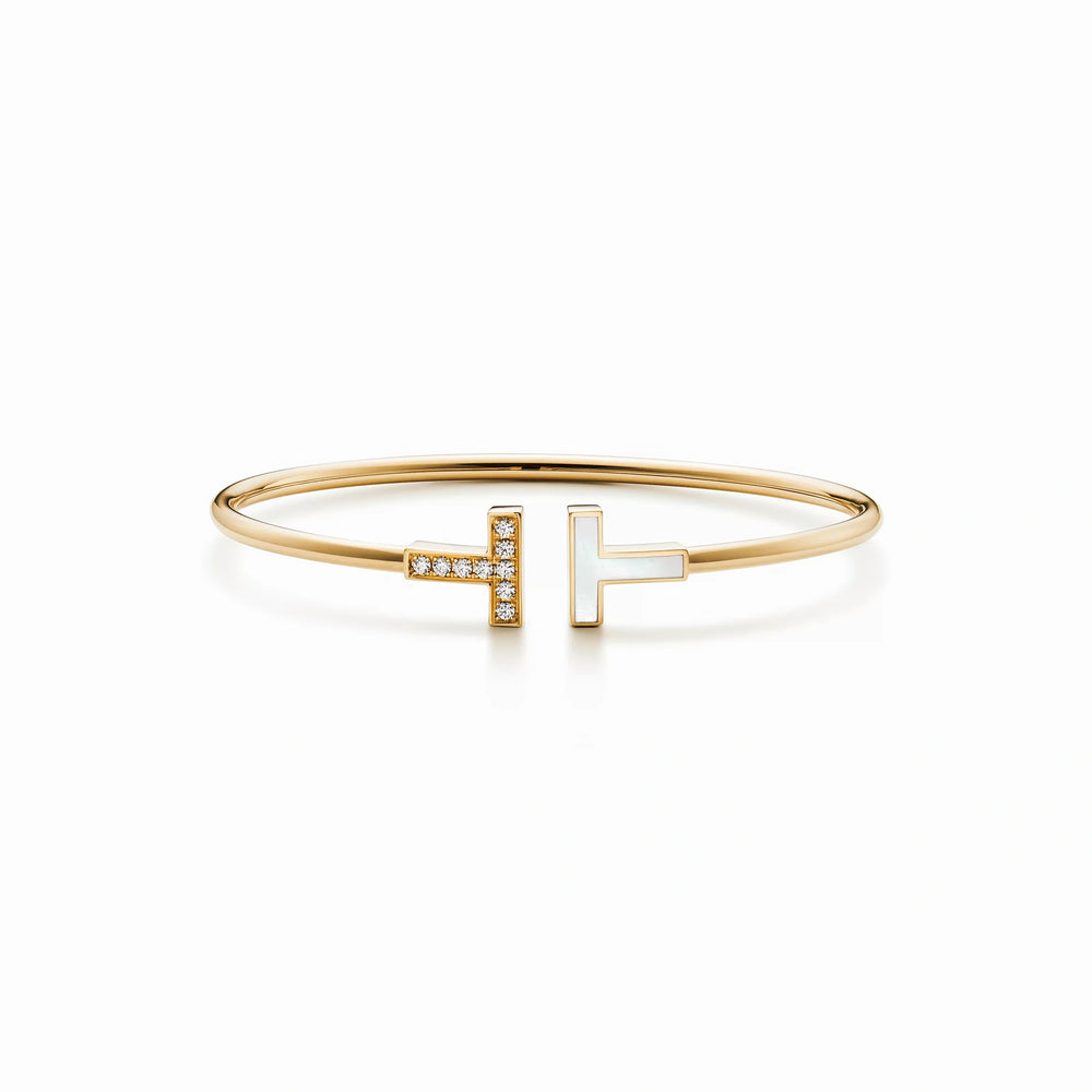 T Wire Duo Bangle Bracelet