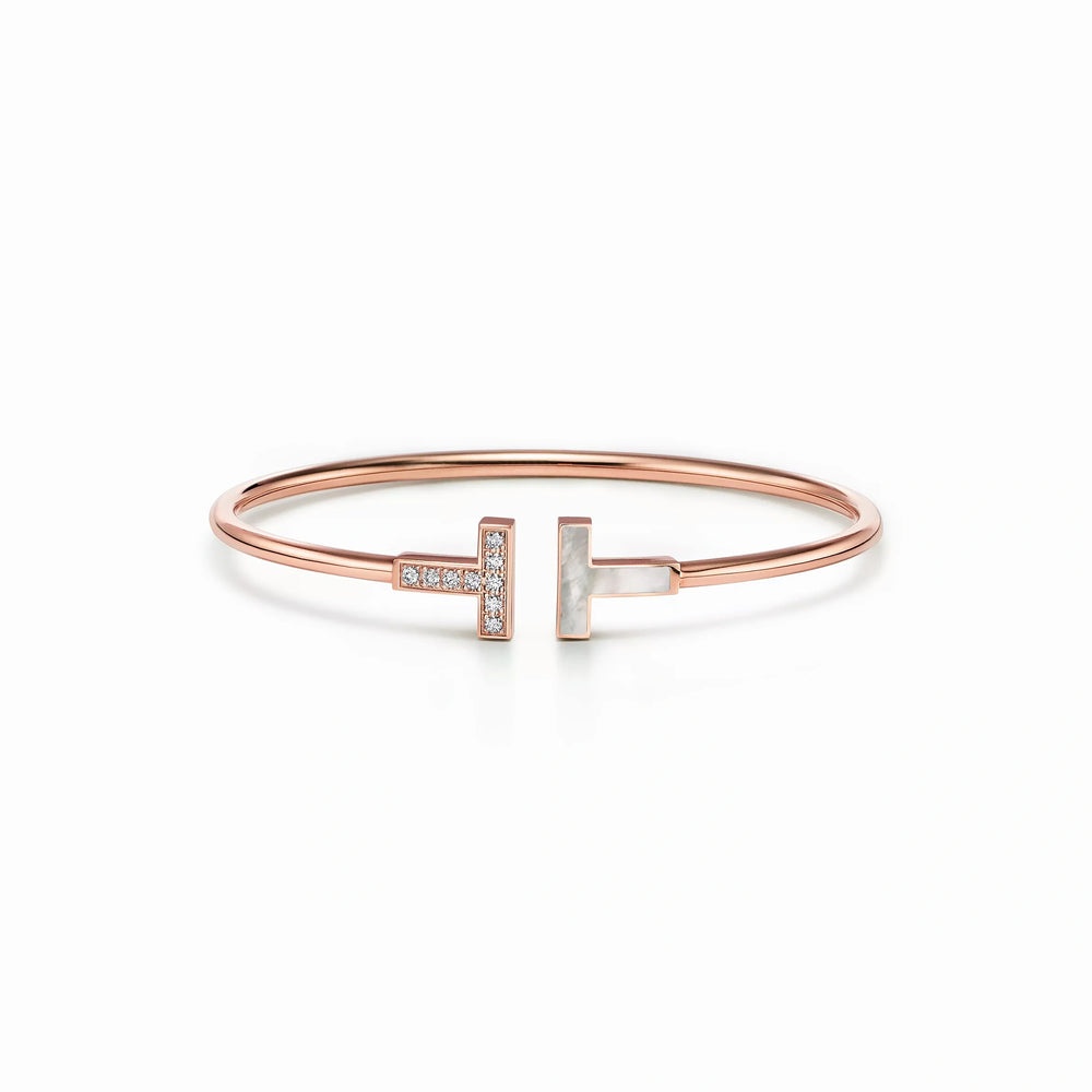 T Wire Duo Bangle Bracelet
