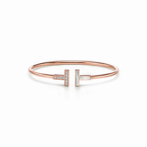 T Wire Duo Bangle Bracelet