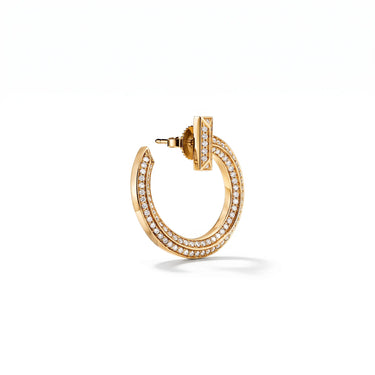 T1 Pavé Open Hoop Earrings