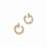 T1 Pavé Open Hoop Earrings
