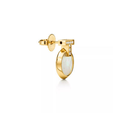 T1 Paved Circle Drop Earrings