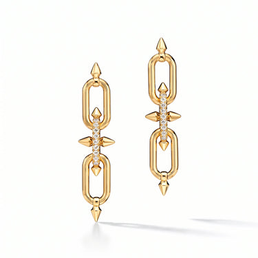 Titan Spear Link Drop Earrings