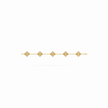 Vintage Alhambra 5 Motif Guilloche Bracelet