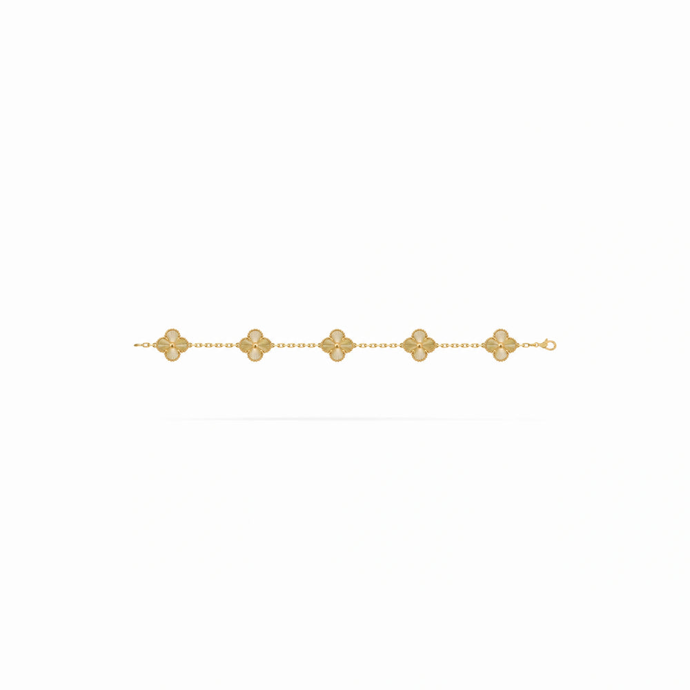 Vintage Alhambra 5 Motif Guilloche Bracelet