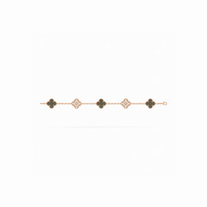 Vintage Alhambra 5 Motif Pave Bracelet