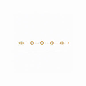 Vintage Alhambra 5 Motif Pave Elegance Bracelet